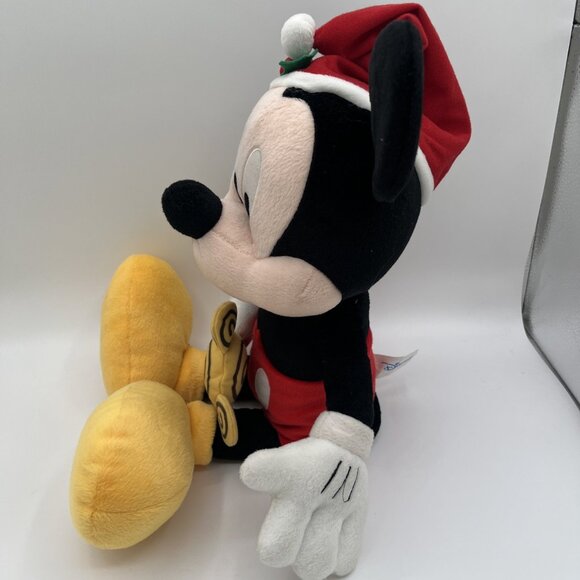 Disney Christmas Mickey Mouse Santa Plush with Lollipop – HTF Hong Kong 16" - Picture 6 of 11